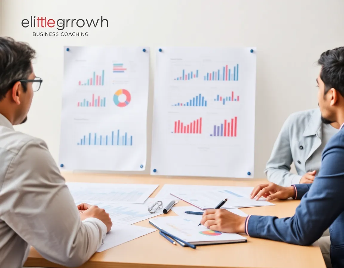 Strategic career planning session with charts and notes